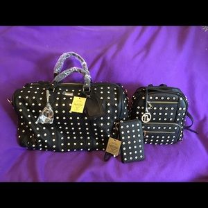 Brand new Traci Lynn luggage, backpacks & a wallet